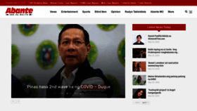 What Abante.com.ph website looked like in 2020 (3 years ago)