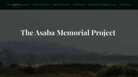 What Asabamemorial.org website looked like in 2020 (3 years ago)