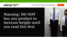 What Addingheight.com website looked like in 2020 (3 years ago)