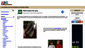 What Abc-knitting-patterns.com website looked like in 2020 (3 years ago)
