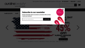 What Auralinebeauty.com website looked like in 2020 (3 years ago)