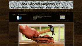 What Aandlcarpentry.ca website looked like in 2020 (3 years ago)