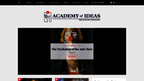 What Academyofideas.com website looked like in 2020 (3 years ago)