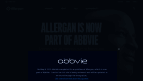 What Allergan.com website looked like in 2020 (3 years ago)