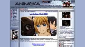 What Animeka.com website looked like in 2020 (3 years ago)