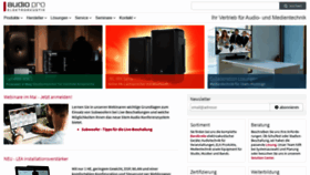What Audiopro.de website looked like in 2020 (3 years ago)