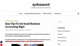 What Ayshasaeed.com website looked like in 2020 (3 years ago)