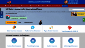 What Americanvisitorinsurance.com website looked like in 2020 (3 years ago)