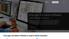 What Anylogic.com website looked like in 2020 (3 years ago)