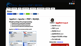 What Appserv.org website looked like in 2020 (3 years ago)