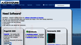 What Axonware.ie website looked like in 2020 (3 years ago)