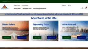 What Arabian-adventures.com website looked like in 2020 (3 years ago)