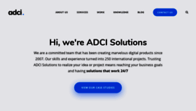 What Adcisolutions.com website looked like in 2020 (3 years ago)