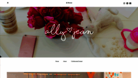 What Allyjeanblog.com website looked like in 2020 (3 years ago)
