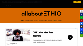 What Allaboutethio.com website looked like in 2020 (3 years ago)
