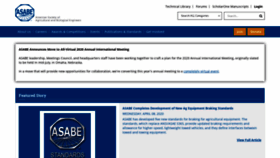 What Asabe.org website looked like in 2020 (3 years ago)