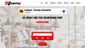 What All-hashtag.com website looked like in 2020 (3 years ago)