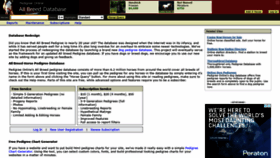 What Allbreedpedigree.com website looked like in 2020 (3 years ago)
