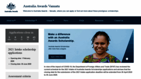 What Australiaawardsvanuatu.org website looked like in 2020 (3 years ago)