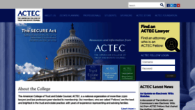 What Actec.org website looked like in 2020 (3 years ago)