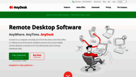 What Anydesk.com website looked like in 2020 (3 years ago)