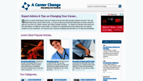 What Acareerchange.co.uk website looked like in 2020 (3 years ago)