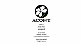 What Aconyrecords.com website looked like in 2020 (3 years ago)