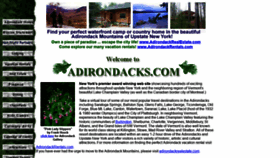 What Adirondacks.com website looked like in 2020 (3 years ago)