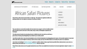 What African-safari-pictures.com website looked like in 2020 (3 years ago)