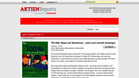 What Aktienreports.de website looked like in 2020 (3 years ago)