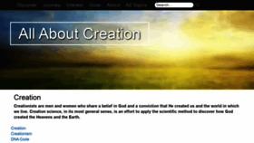 What Allaboutcreation.org website looked like in 2020 (3 years ago)