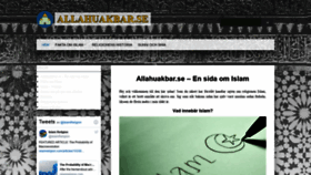 What Allahuakbar.se website looked like in 2020 (5 years ago)