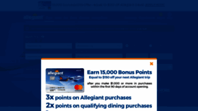 What Allegiantairlines.com website looked like in 2020 (3 years ago)