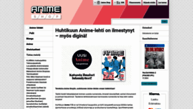 What Animelehti.fi website looked like in 2020 (3 years ago)