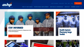 What Ashp.org website looked like in 2020 (3 years ago)