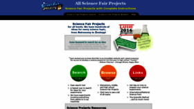 What All-science-fair-projects.com website looked like in 2020 (3 years ago)