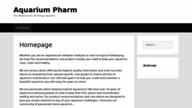 What Aquariumpharm.com website looked like in 2020 (3 years ago)