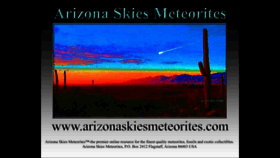 What Arizonaskiesmeteorites.com website looked like in 2020 (3 years ago)
