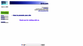 What Artcom.com website looked like in 2020 (3 years ago)