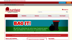 What Ashfield-dc.gov.uk website looked like in 2020 (3 years ago)