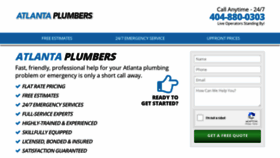 What Atlantaplumbers.com website looked like in 2020 (3 years ago)