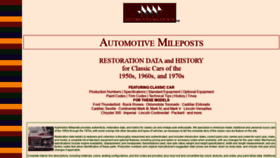 What Automotivemileposts.com website looked like in 2020 (3 years ago)