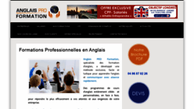What Anglais-pro.com website looked like in 2020 (3 years ago)