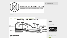 What Apoormansmillions.com website looked like in 2020 (3 years ago)