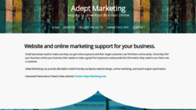 What Adeptmarketing.co.nz website looked like in 2020 (3 years ago)