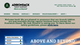 What Adirondacktrust.com website looked like in 2020 (3 years ago)