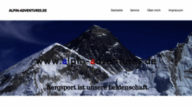 What Alpin-adventures.de website looked like in 2020 (3 years ago)
