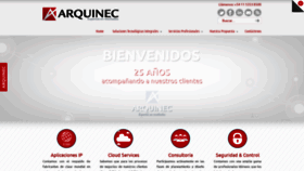 What Arquinec.com website looked like in 2020 (3 years ago)