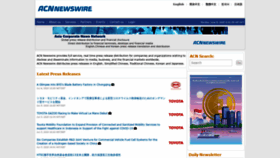 What Acnnewswire.com website looked like in 2020 (3 years ago)