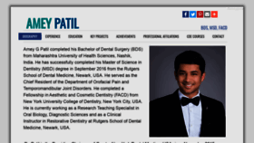 What Ameypatil.com website looked like in 2020 (5 years ago)